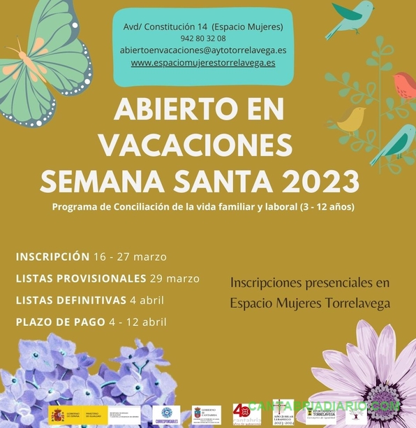 Torrelavega abre el plazo de solicitud para participar en ‘Abierto en Vacaciones: Semana Santa 2023’