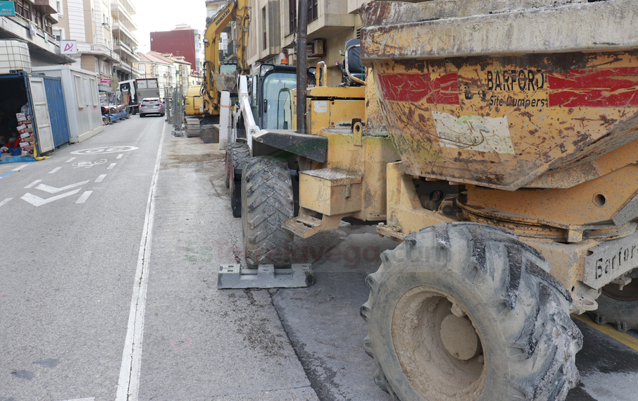 Obras en la calle Julián Ceballos