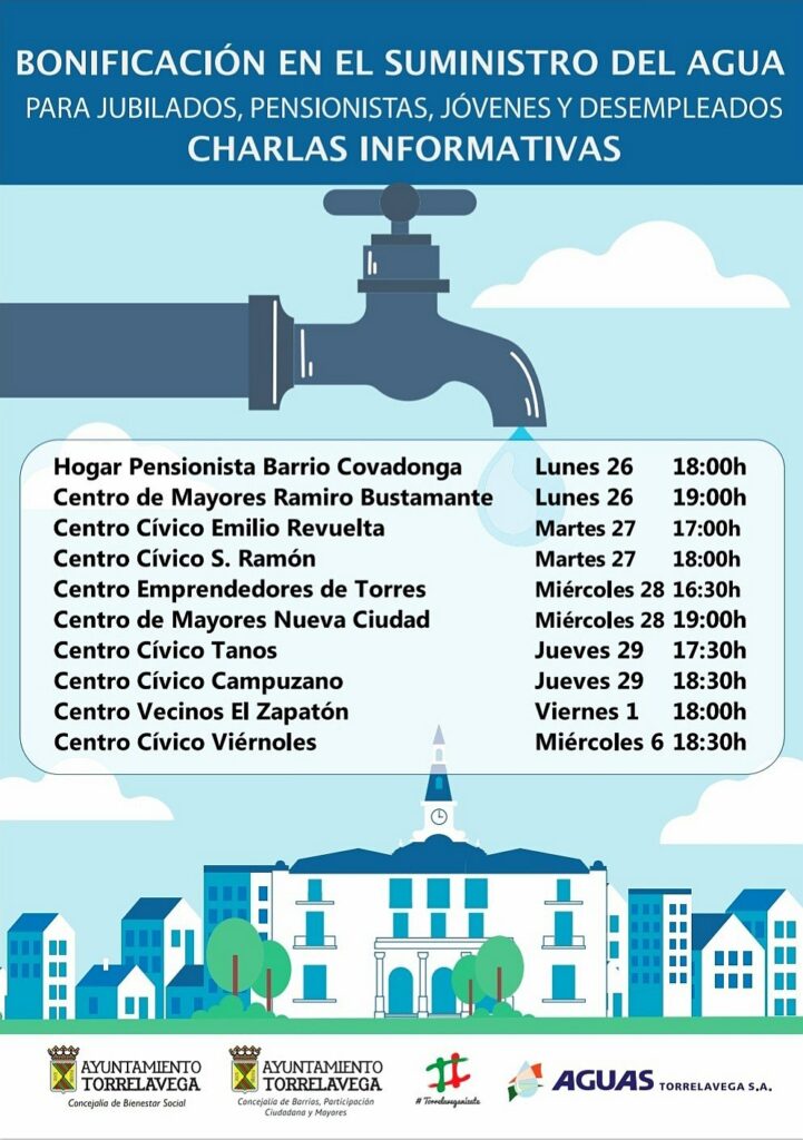 El Ayuntamiento organiza charlas informativas sobre la bonificación del suministro de agua