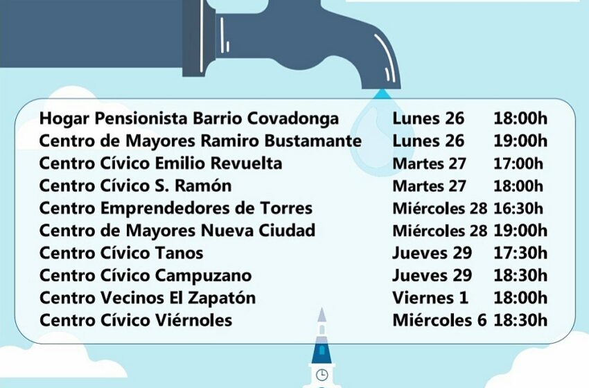 El Ayuntamiento organiza charlas informativas sobre la bonificación del suministro de agua