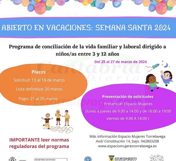 Abierto el plazo de solicitud para participar en ‘Abierto en Vacaciones: Semana Santa 2024’