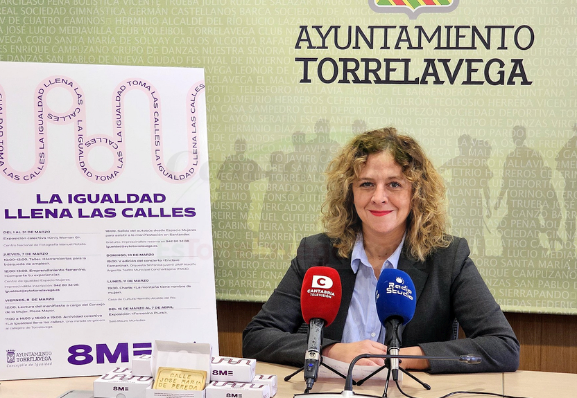 Patricia Portilla presenta ‘La igualdad llena las calles’, lema del 8M en Torrelavega