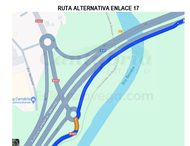 Afectaciones al tráfico en la autovía A-67 por las obras de modernización en el túnel de Riocorvo