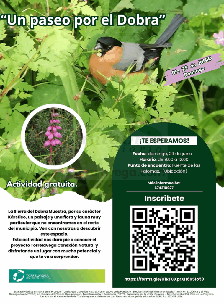 El 29 de junio visita gratuita al Dobra dentro del proyecto ‘Torrelavega Conexión Natural’