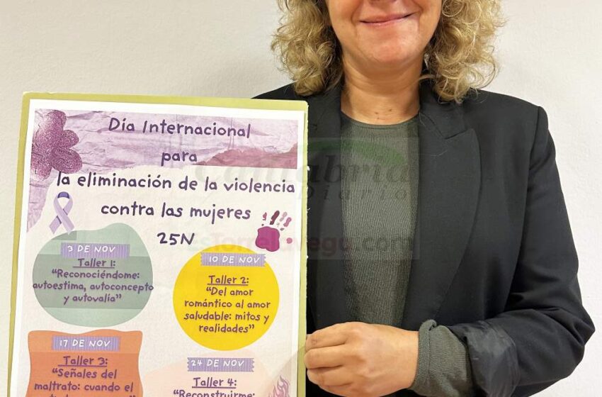 Patricia Portilla anuncia la apertura del plazo de inscripción para los talleres del 25N en Espacio Mujeres