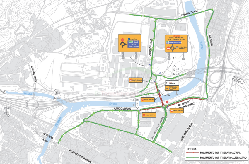  Corte de tráfico hasta el 15 de abril por las obras de la vía auxiliar que ejecuta ADIF
