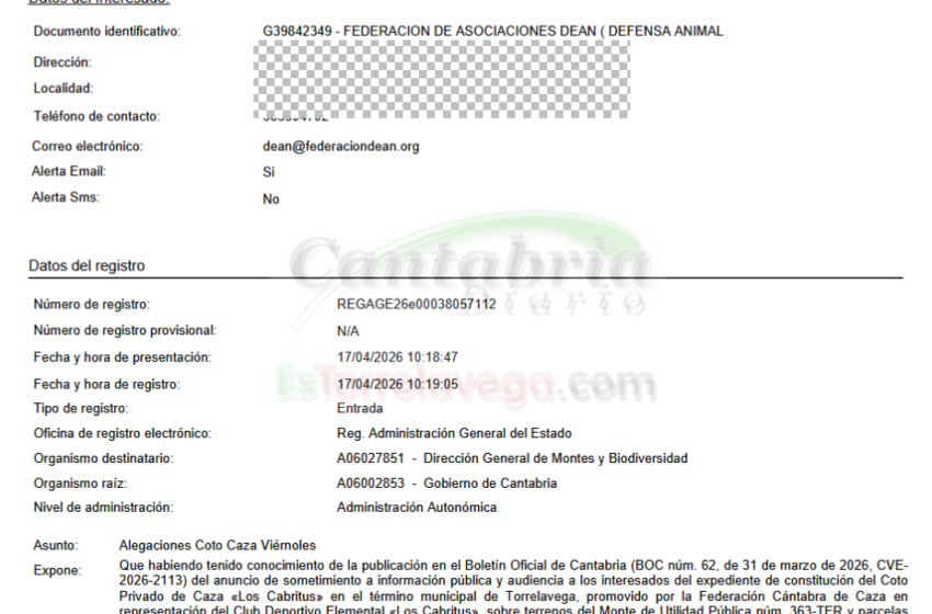  Denuncian presuntas irregularidades en el proyecto de coto de caza de Viérnoles