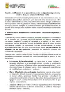 El Ayuntamiento de Torrelavega justifica técnicamente la poda iniciada en mayo en 200 arbustos de la ciudad